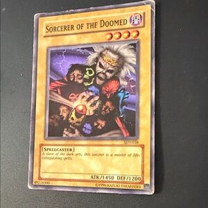 Yu-Gi-Oh! Sorcerer of the Doomed Trading Card — Purple Artwork